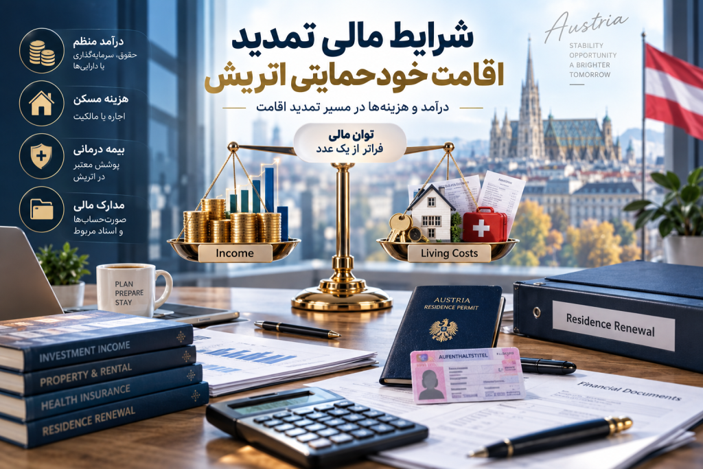 تمدید اقامت خودحمایتی اتریش؛ شرایط و مدارک 2026