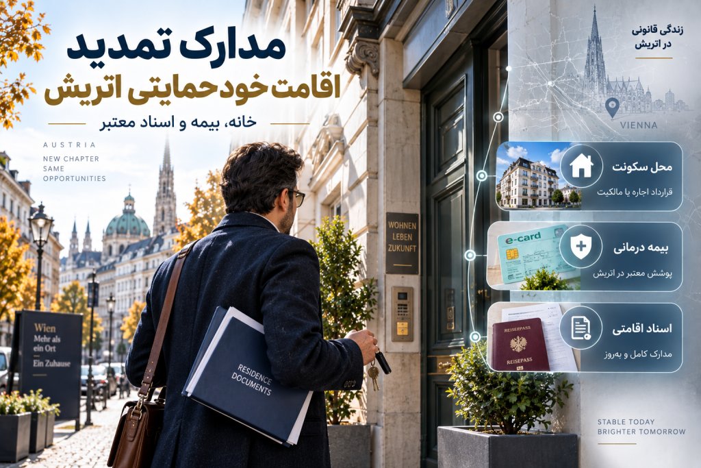 تمدید اقامت خودحمایتی اتریش؛ شرایط و مدارک 2026