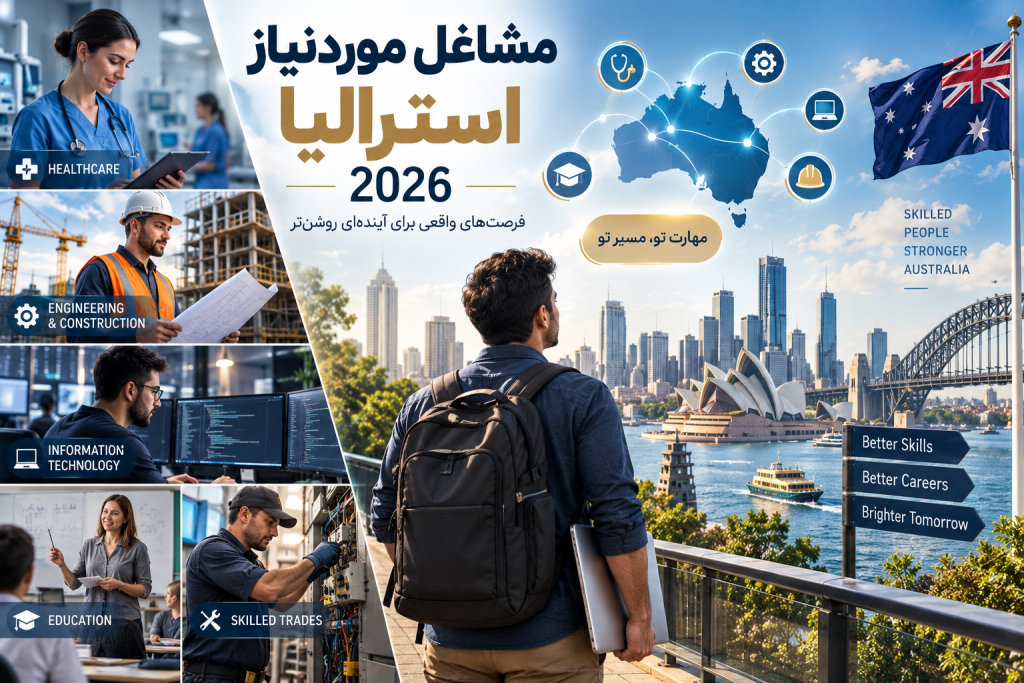 مشاغل موردنیاز استرالیا در 2026؛ راهنمای کامل مهاجرت کاری
