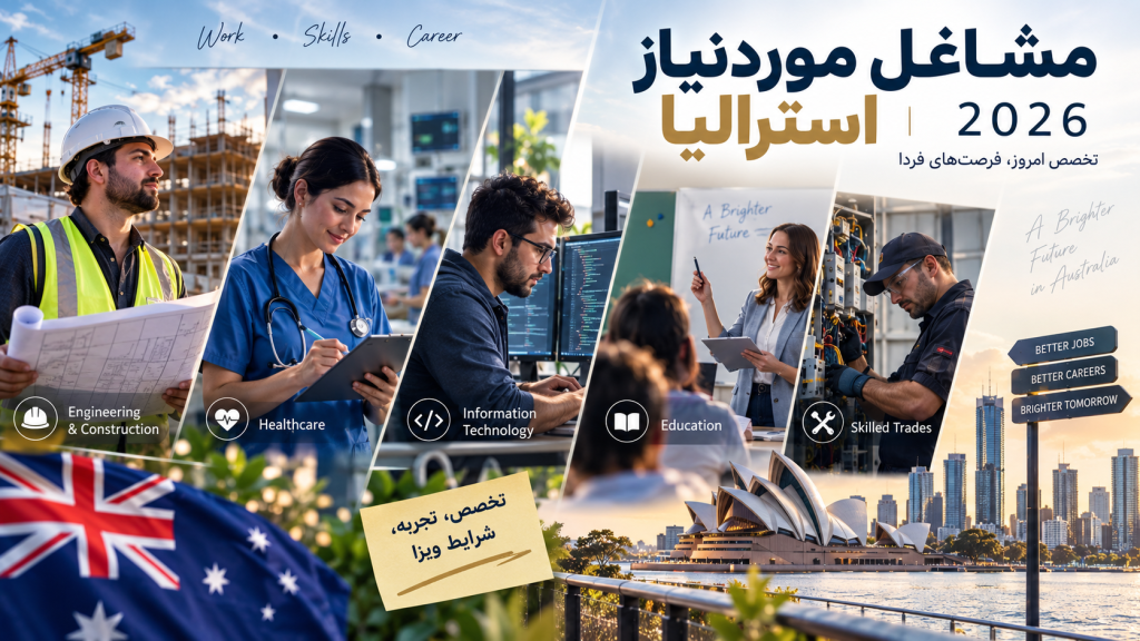 مشاغل موردنیاز استرالیا در 2026؛ راهنمای کامل مهاجرت کاری