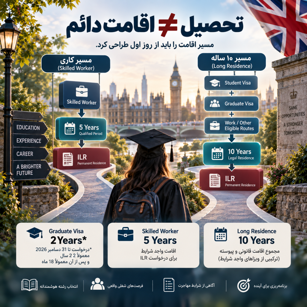 اقامت دائم انگلستان از طریق تحصیل؛ از دانشگاه تا اقامت دائم